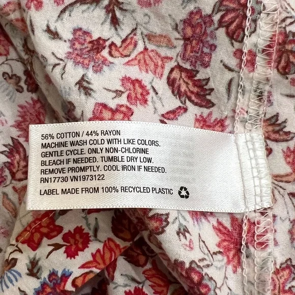 Universal Thread Floral Maxi Dress Button Front Long Sleeve Pockets - Picture 9 of 12